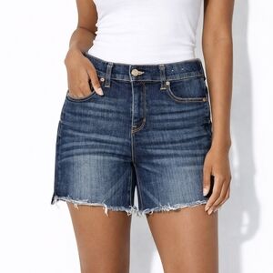 EXPRESS MID RISE DENIM CUTOFF SHORTS – SIZE 8R